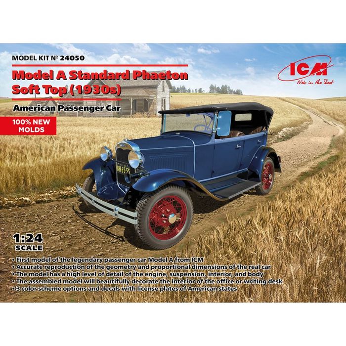ICM 1/24 Model A Standard Phaeton Soft Top
