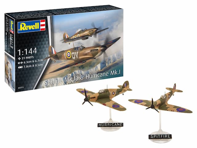 REVELL 1/144 Supermarine Spitfire Mk.la & Hawker Hurricane Mk.I