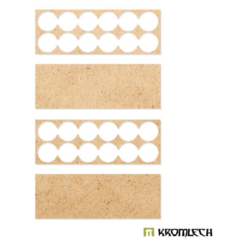 KROMLECH Infantry 6x2 Round Base Adapter Trays (2)