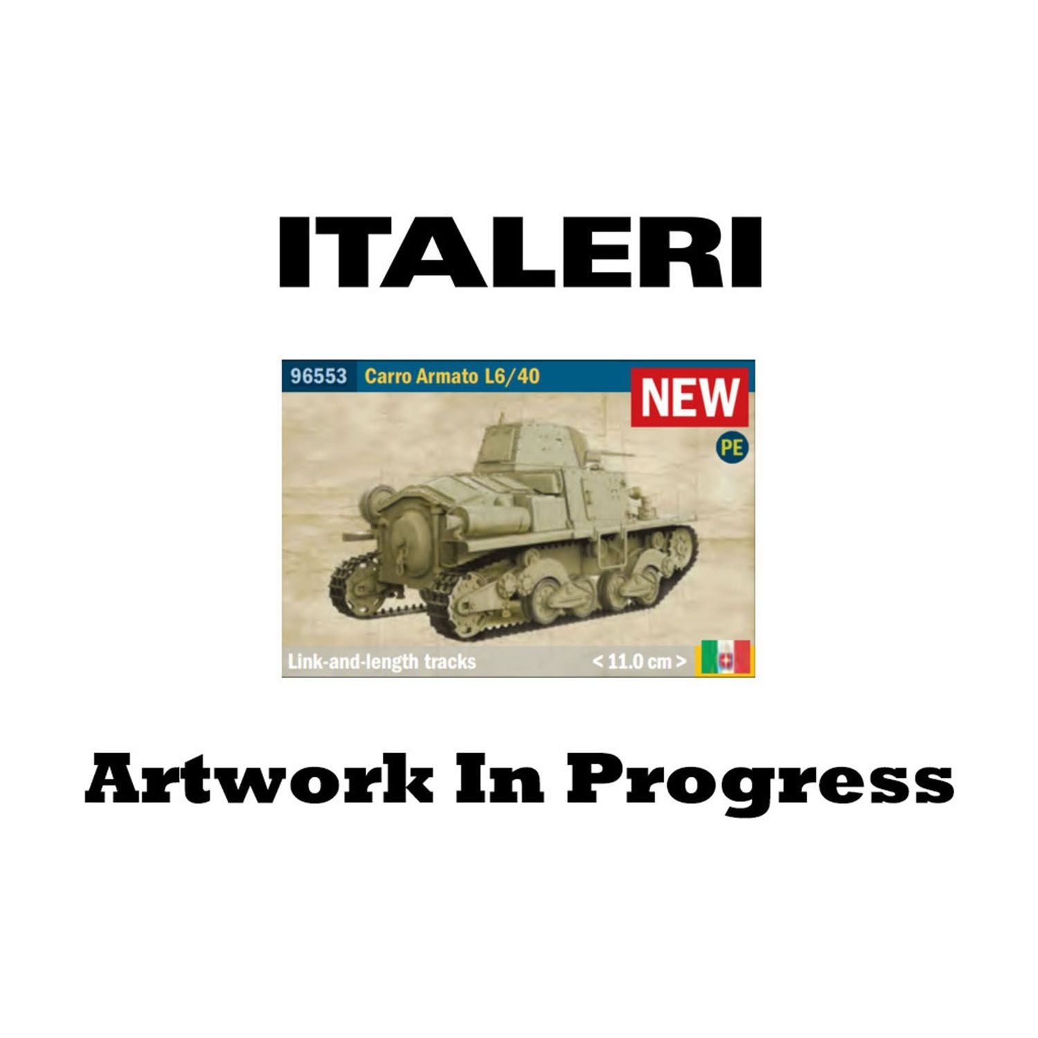 ITALERI 1/35 Carro Armato L6/40- New Artwork, Link & Length Tracks