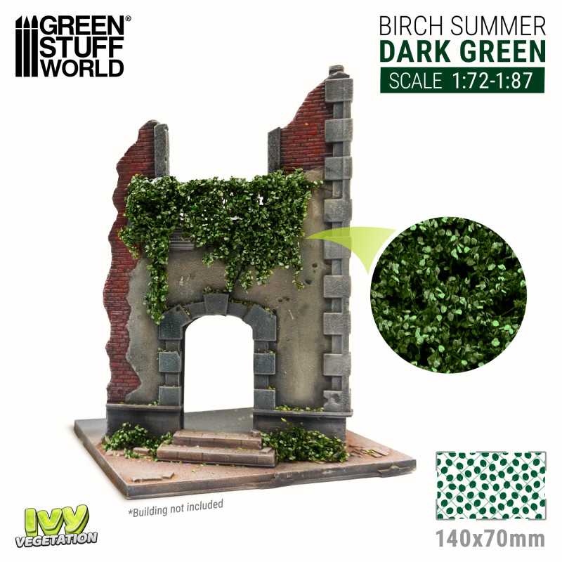 GREEN STUFF WORLD Ivy Foliage - Dark Green Birch - Small