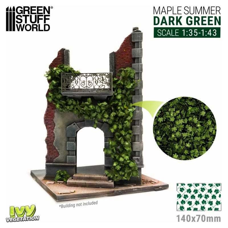 GREEN STUFF WORLD Ivy Foliage - Dark Green Maple - Large