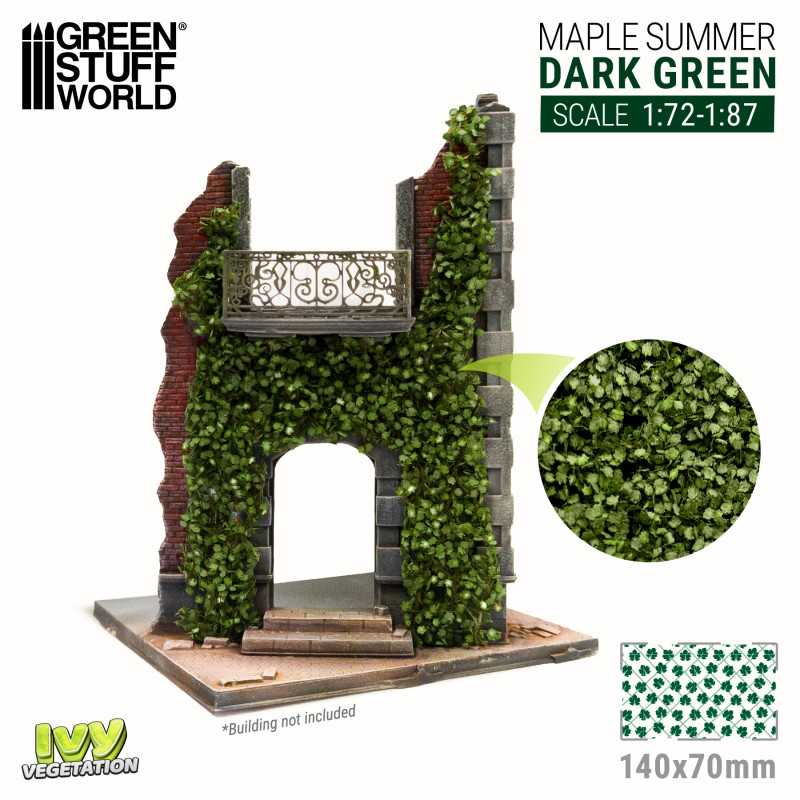 GREEN STUFF WORLD Ivy Foliage - Dark Green Maple - Small