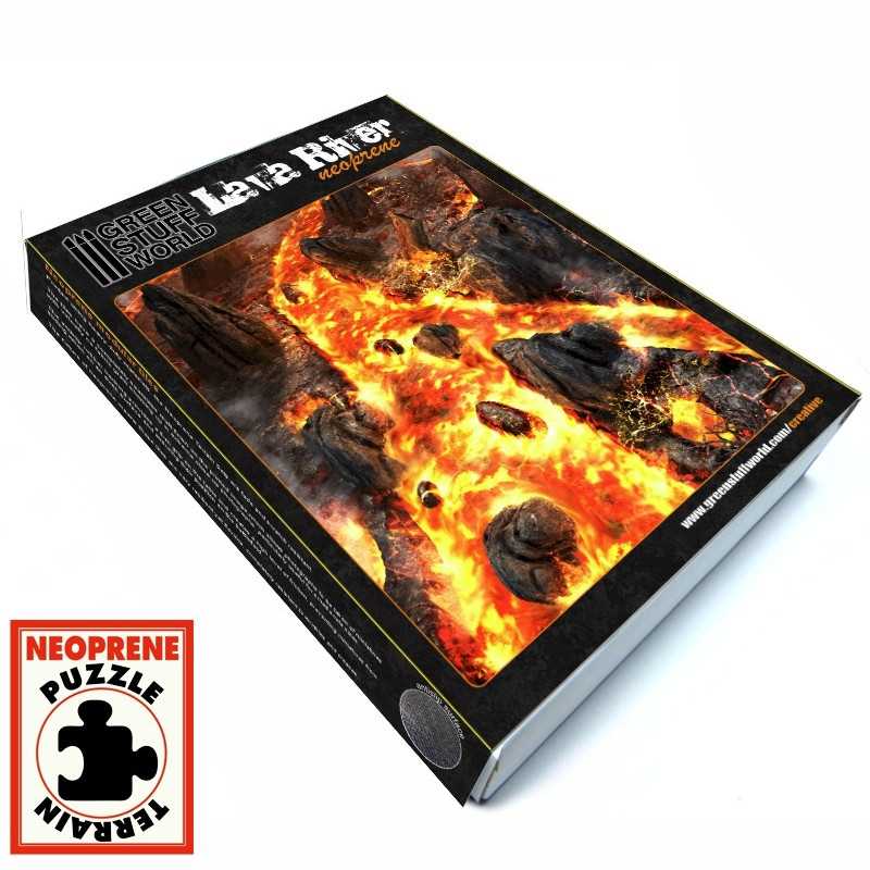 GREEN STUFF WORLD Lava River - Neoprene Terrain Set