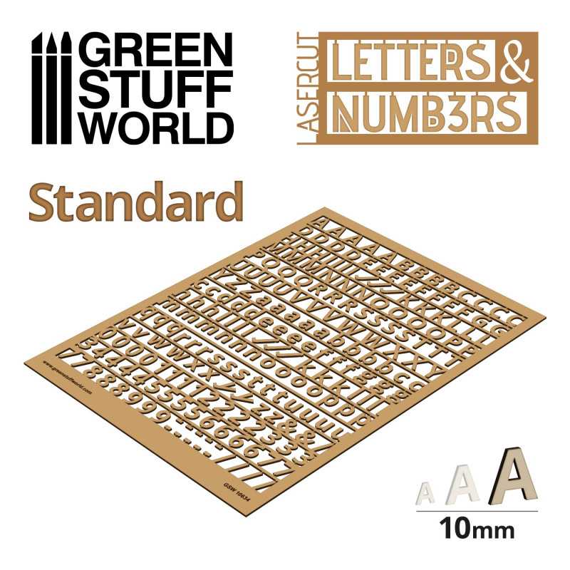 GREEN STUFF WORLD Letters and Numbers 10 mm STANDARD