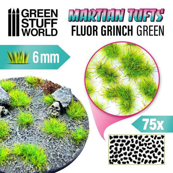 GREEN STUFF WORLD Martian Fluor Tufts Fluor Grinch Green