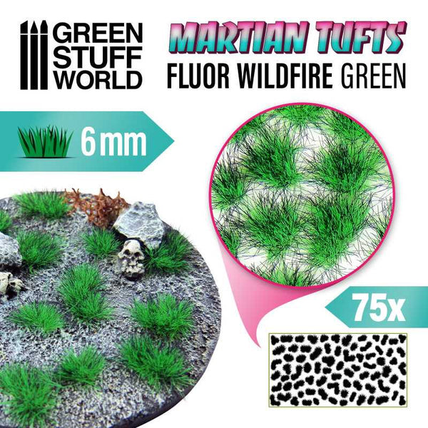 GREEN STUFF WORLD Martian Fluor Tufts Fluor Wildfire Green