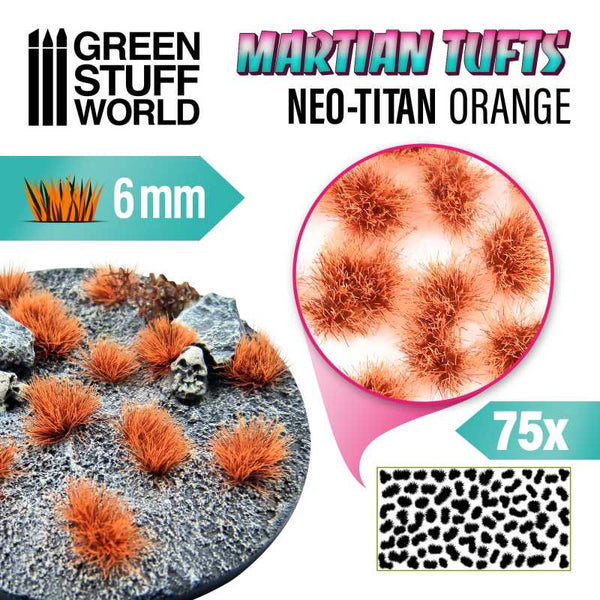GREEN STUFF WORLD Martian Fluor Tufts Neo-Titan Orange