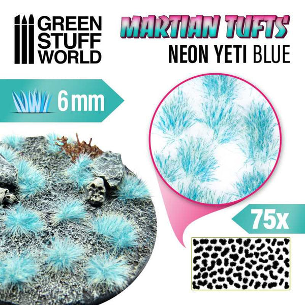 GREEN STUFF WORLD Martian Fluor Tufts Neon Yeti Blue
