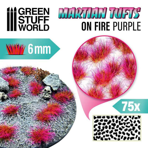 GREEN STUFF WORLD Martian Fluor Tufts On Fire Purple