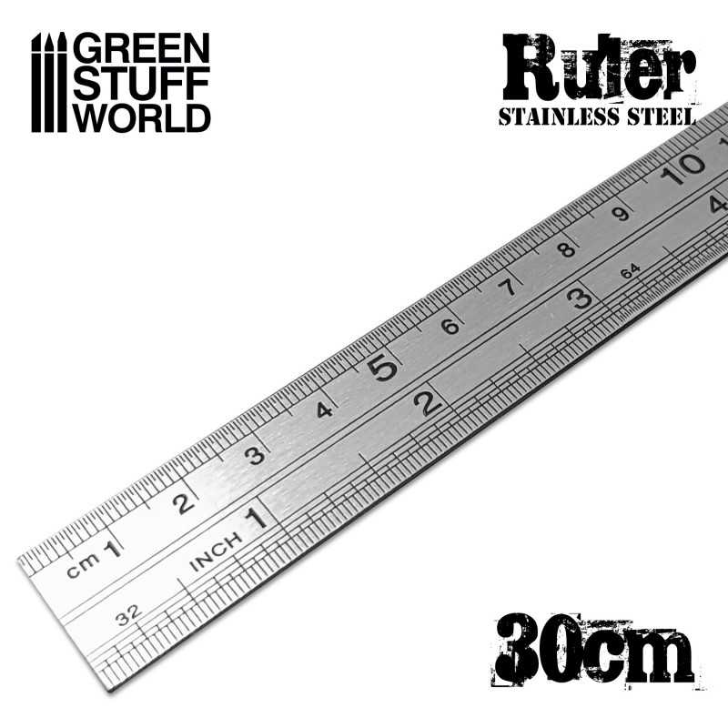 GREEN STUFF WORLD Measuring Steel RULER 30cm
