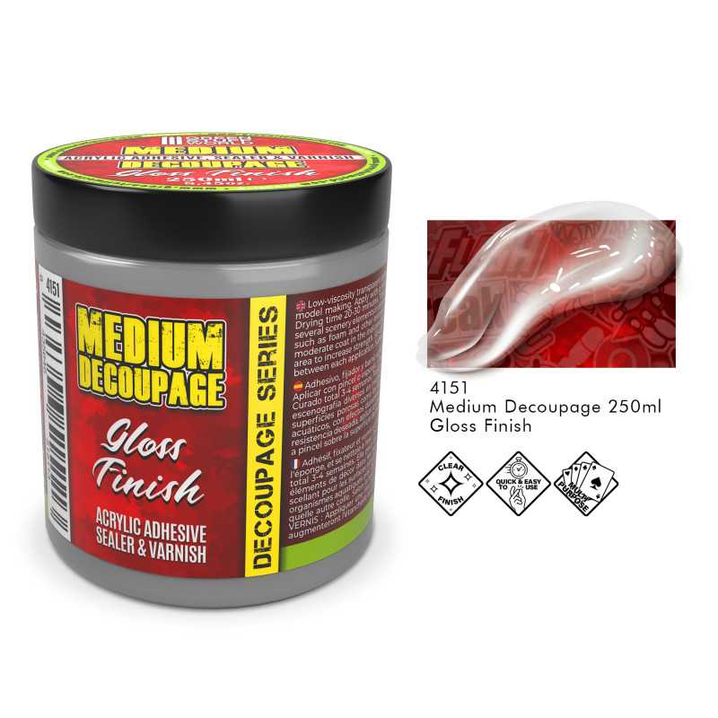 GREEN STUFF WORLD Decoupage Medium Gloss 250ml