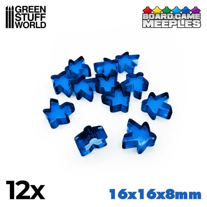 GREEN STUFF WORLD Meeples 16x16x8mm - Blue