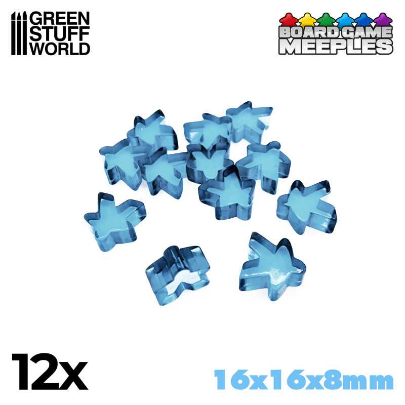 GREEN STUFF WORLD Meeples 16x16x8mm - Light Blue