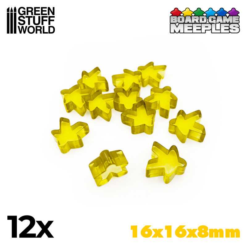 GREEN STUFF WORLD Meeples 16x16x8mm - Yellow