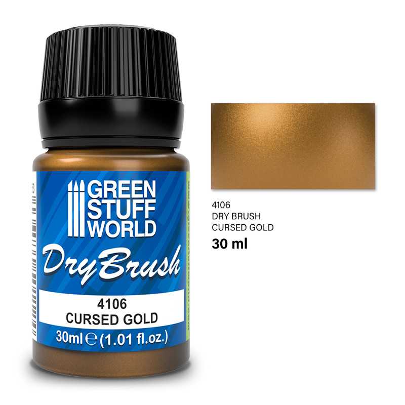 GREEN STUFF WORLD Metallic Dry Brush - CURSED GOLD 30 ml
