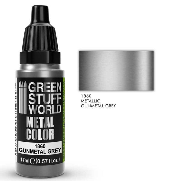 GREEN STUFF WORLD Metallic Paint Gunmetal Grey 17ml