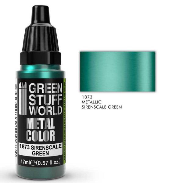 GREEN STUFF WORLD Metallic Paint Sirenscale Green 17ml