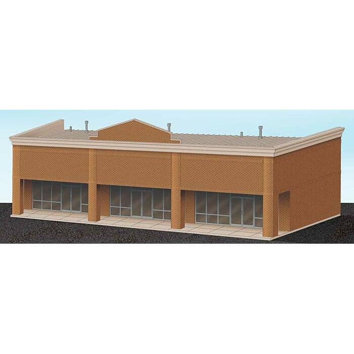 WALTHERS HO Modern Shopping Center I -- Kit - 10-1/2 x 4-15/16 x 3-1/2" 26.6 x 12.5 x 8.8cm