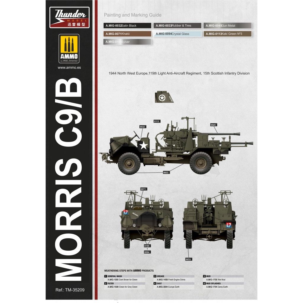 THUNDER 1/35 British Morris Bofors C9/B Gun Truck LATE