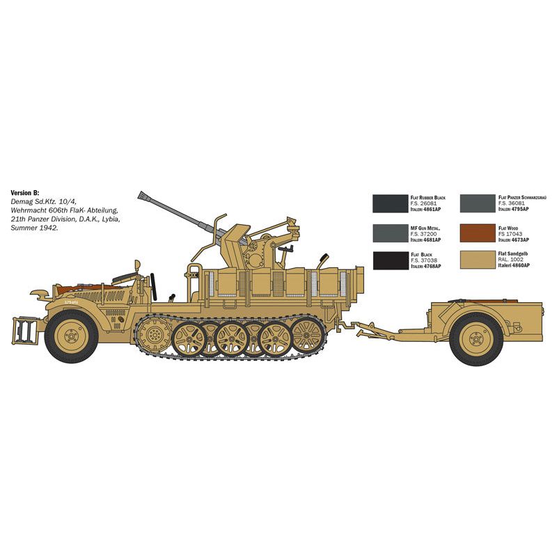 ITALERI Sd.Kfz 10/4 with Flak 30 and Crew