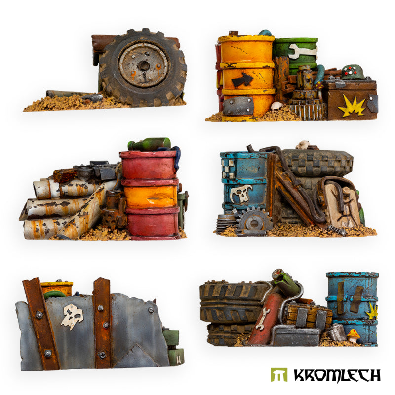 KROMLECH Orc Junk City Fuel and Ammo Piles (6)