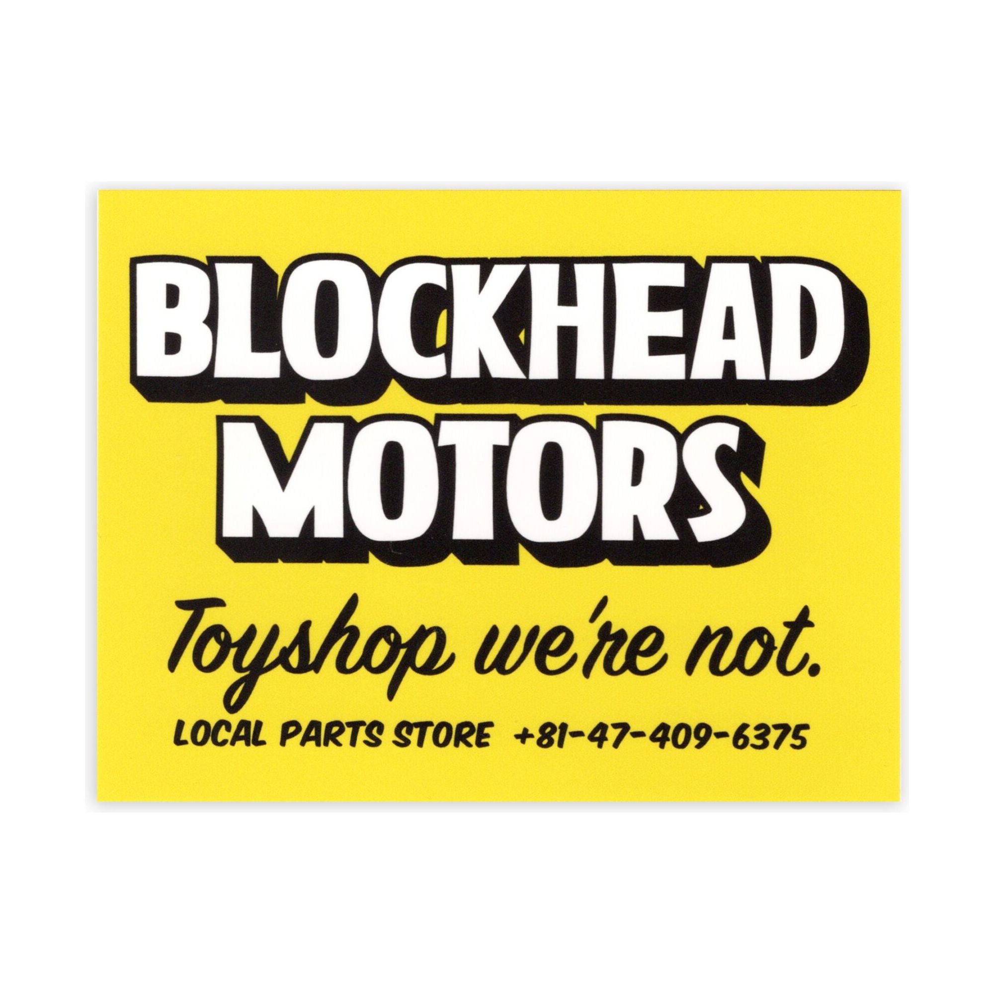BLOCKHEAD MOTORS SHOP LOGO STICKERS