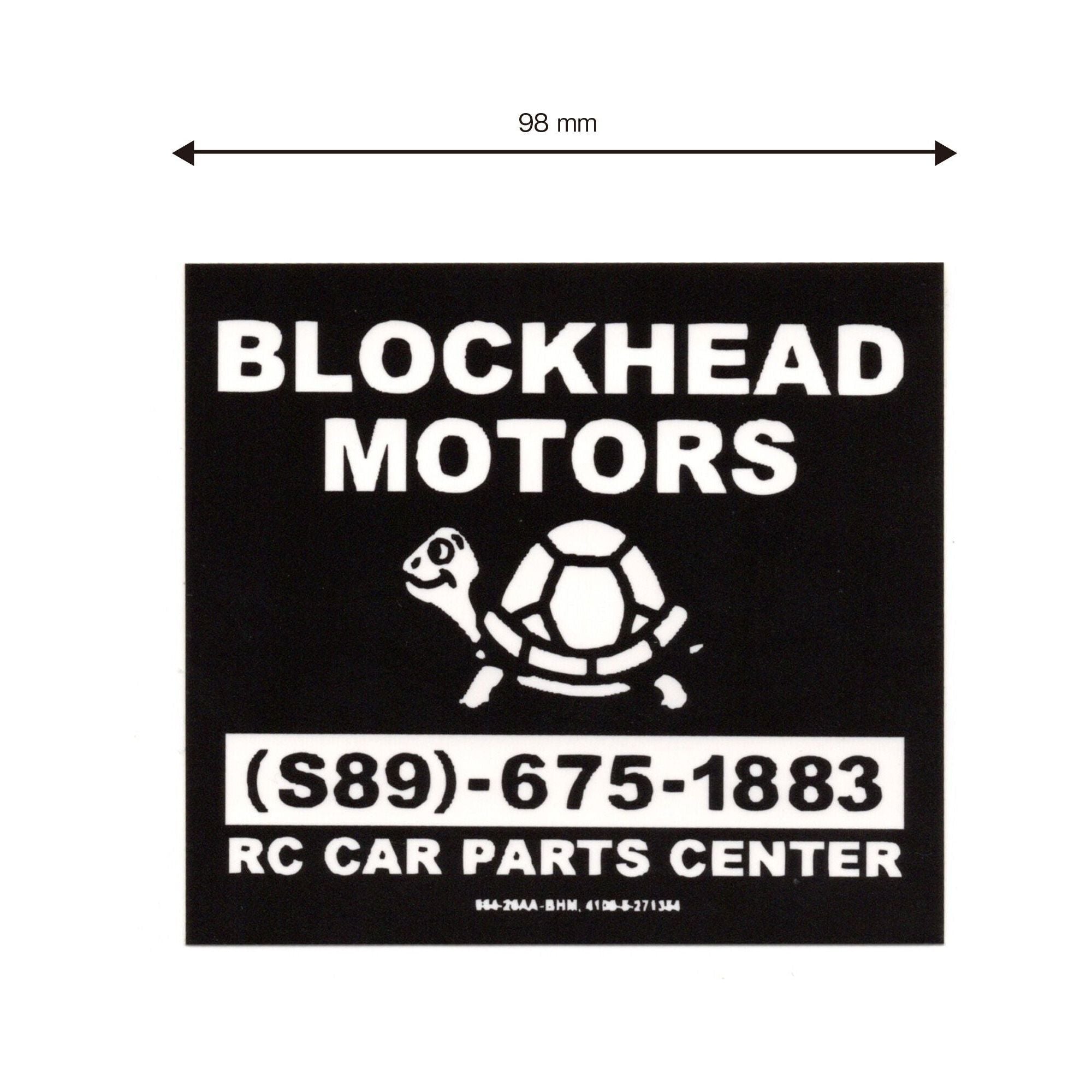BLOCKHEAD MOTORS Big Label Sticker [Black]