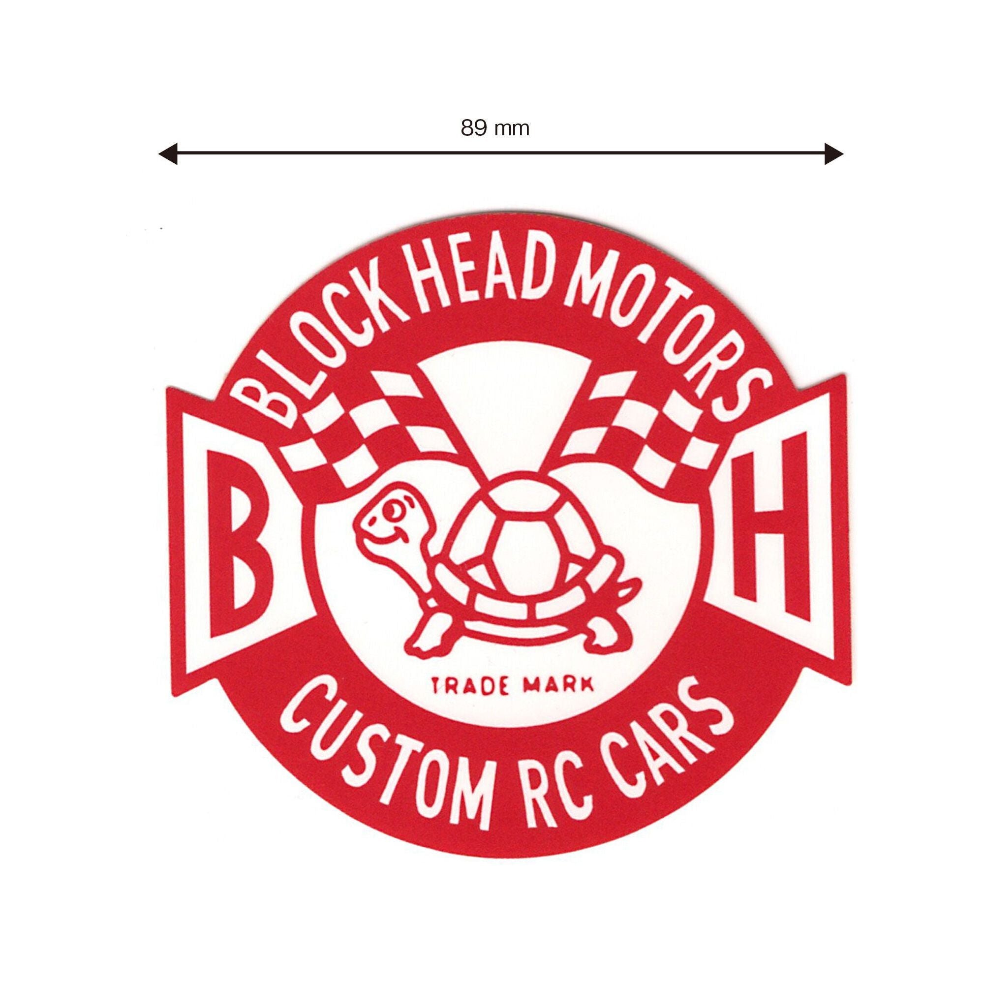 BLOCKHEAD MOTORS Emblem sticker [Red]