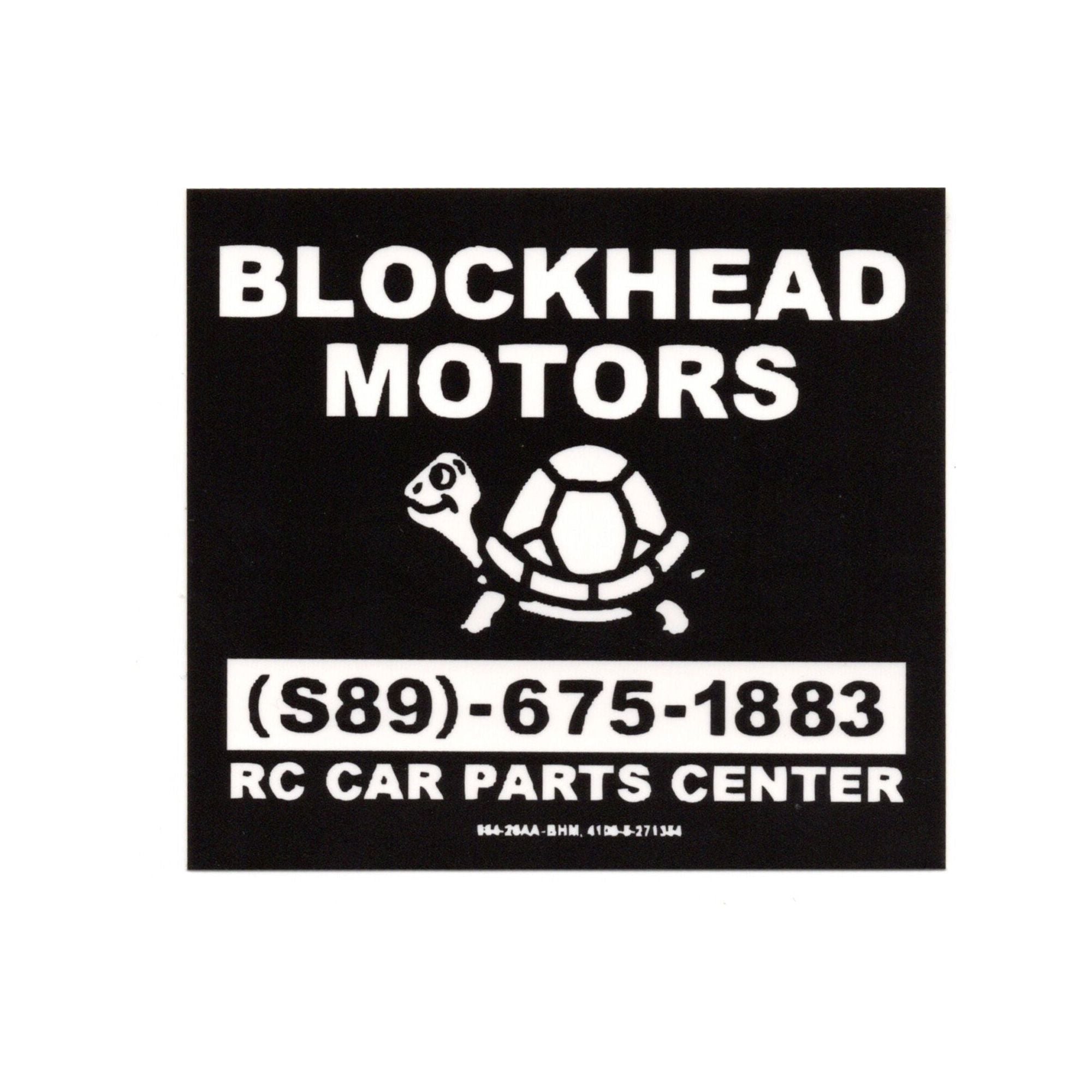 BLOCKHEAD MOTORS Big Label Sticker [Black]
