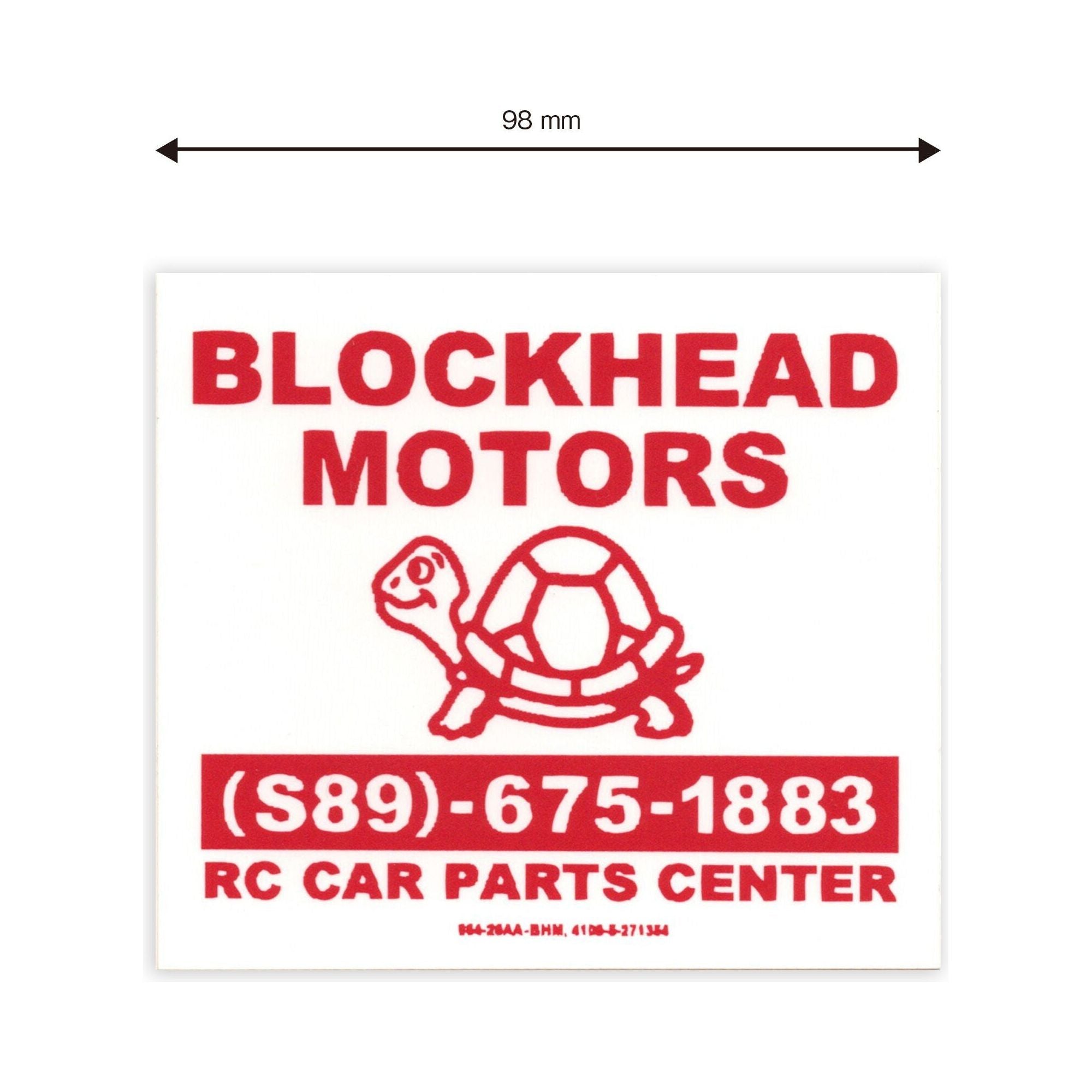 BLOCKHEAD MOTORS Big Label Sticker [Red]