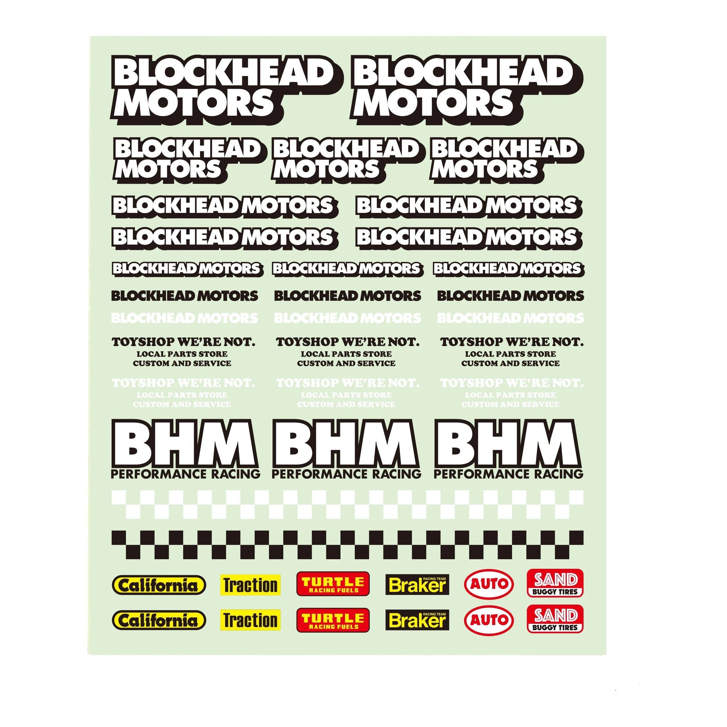 BLOCKHEAD MOTORS 1/32 Gothic Logo
