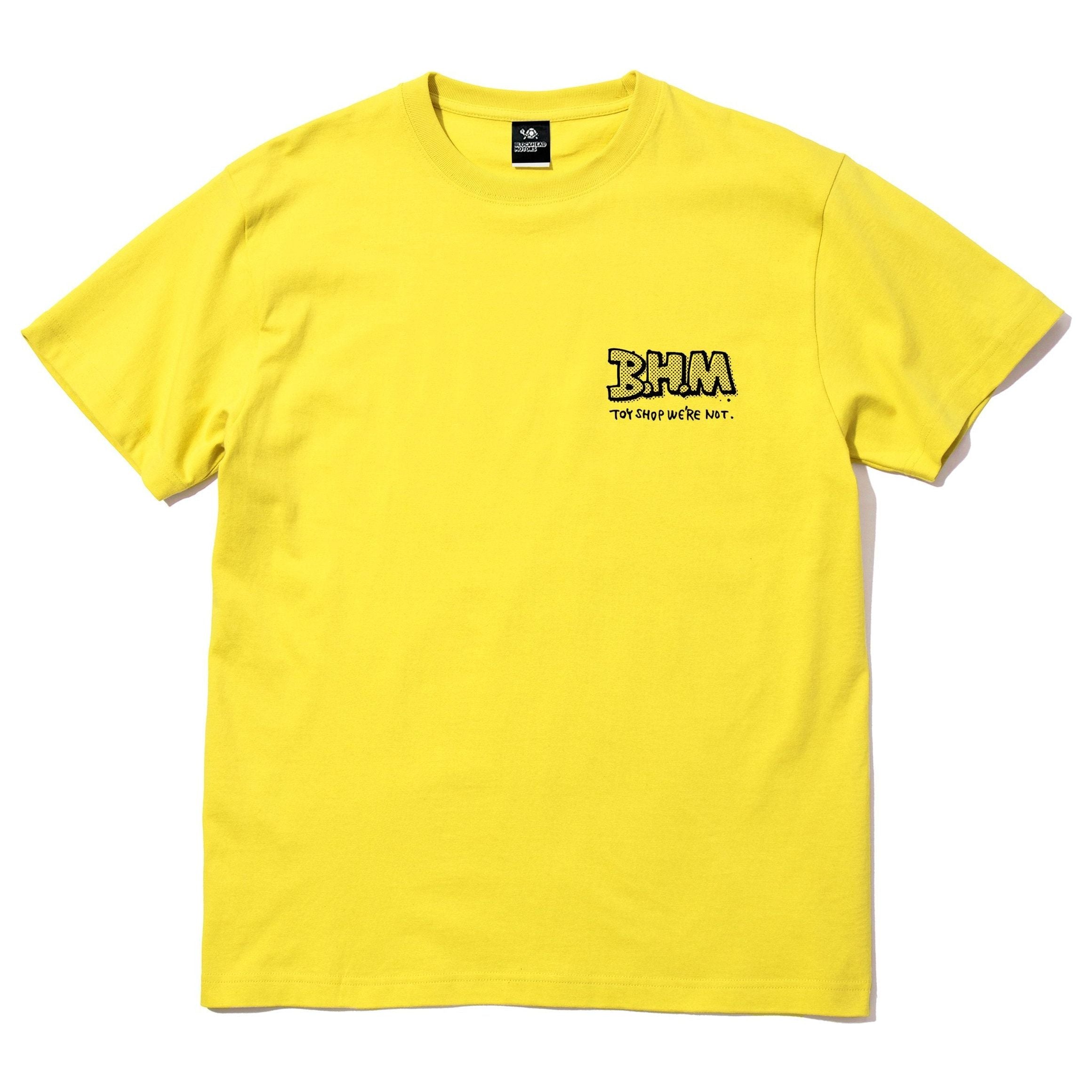BLOCKHEAD MOTORS Comical Buggy T-Shirt (Yellow) [XL]