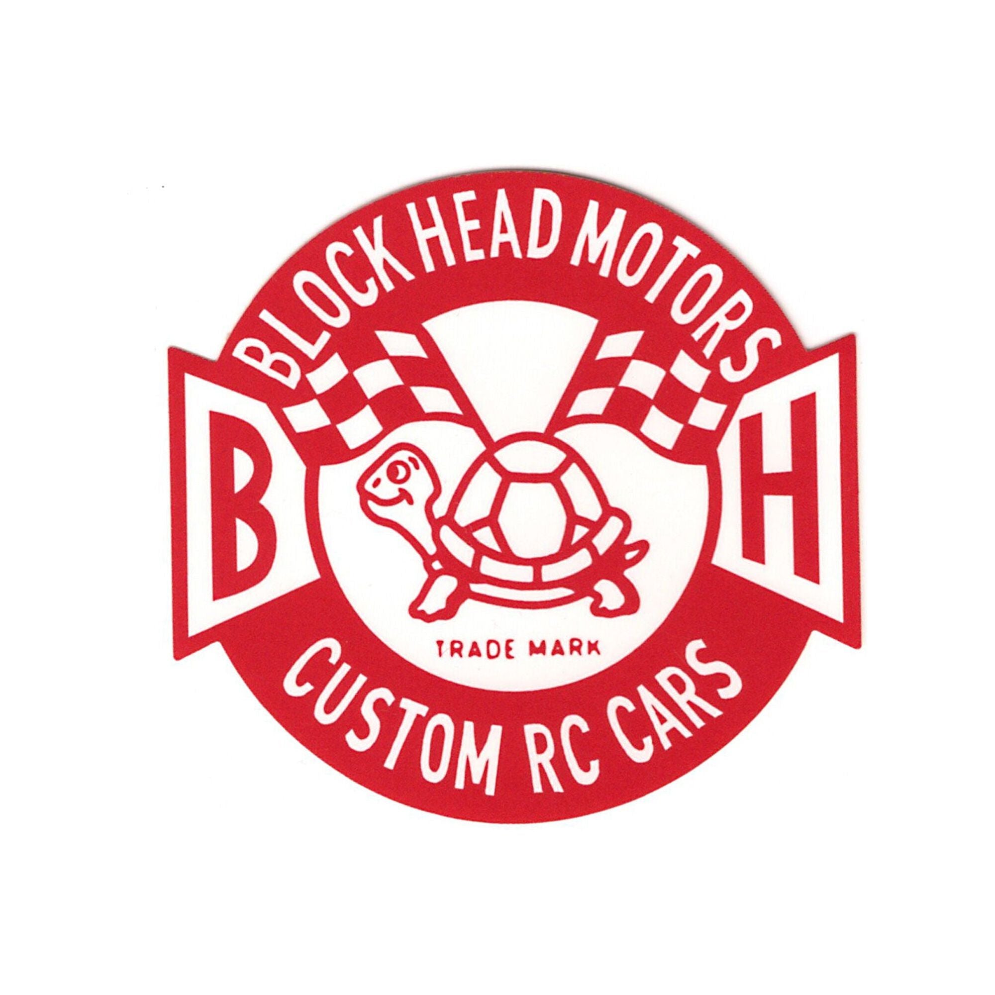 BLOCKHEAD MOTORS Emblem sticker [Red]