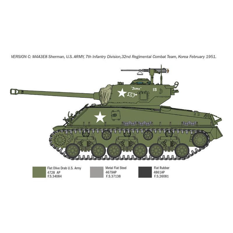 ITALERI 1/35 M4A3E8 Sherman "Korean War"