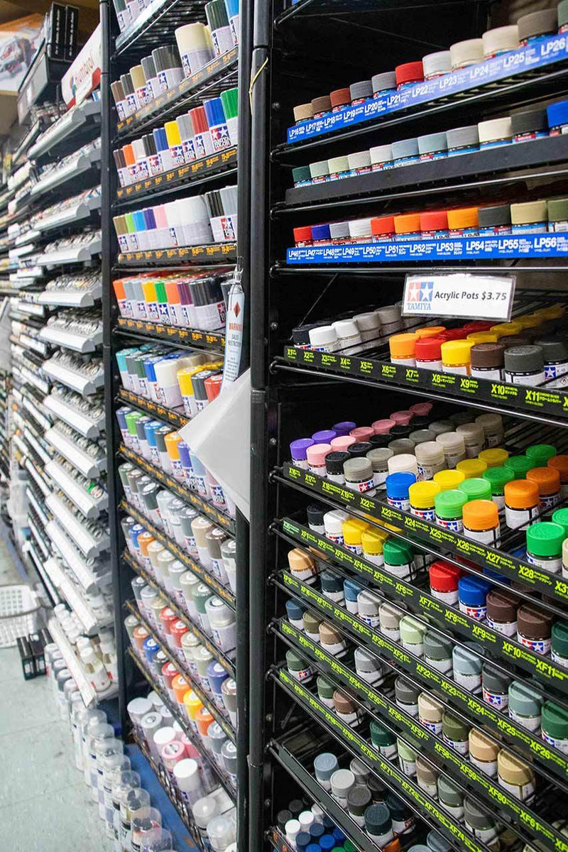Various hobby paints and supplies