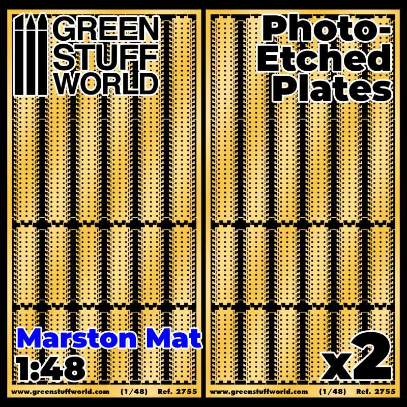 GREEN STUFF WORLD Photo-Etched Plates - Marston Mats 1/48