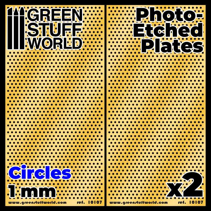 GREEN STUFF WORLD Photo-Etched Plates - Large Circles