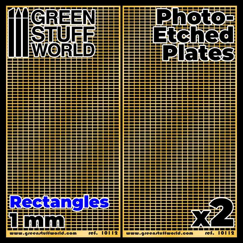 GREEN STUFF WORLD Photo-Etched Plates - Large Rectangles