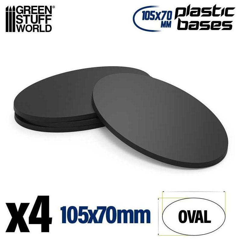 GREEN STUFF WORLD Plastic Bases - Oval Pill 105x70mm AOS