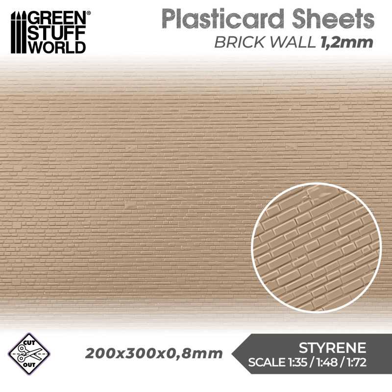 GREEN STUFF WORLD Plasticard - Brick Walls 1,2mm