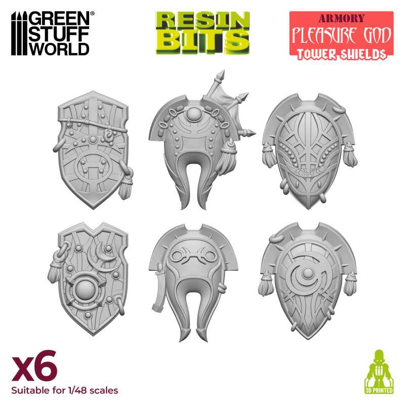 GREEN STUFF WORLD Pleasure God Tower Shields