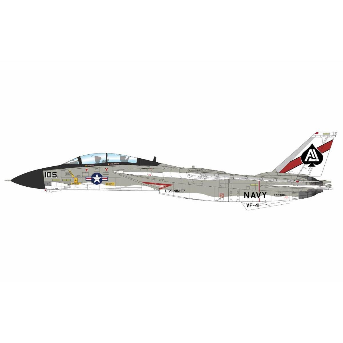 HOBBY MASTER 1/72 F-14A 'Tomcat' 160388 VF-41'Black Aces' USS Nimitz 1978