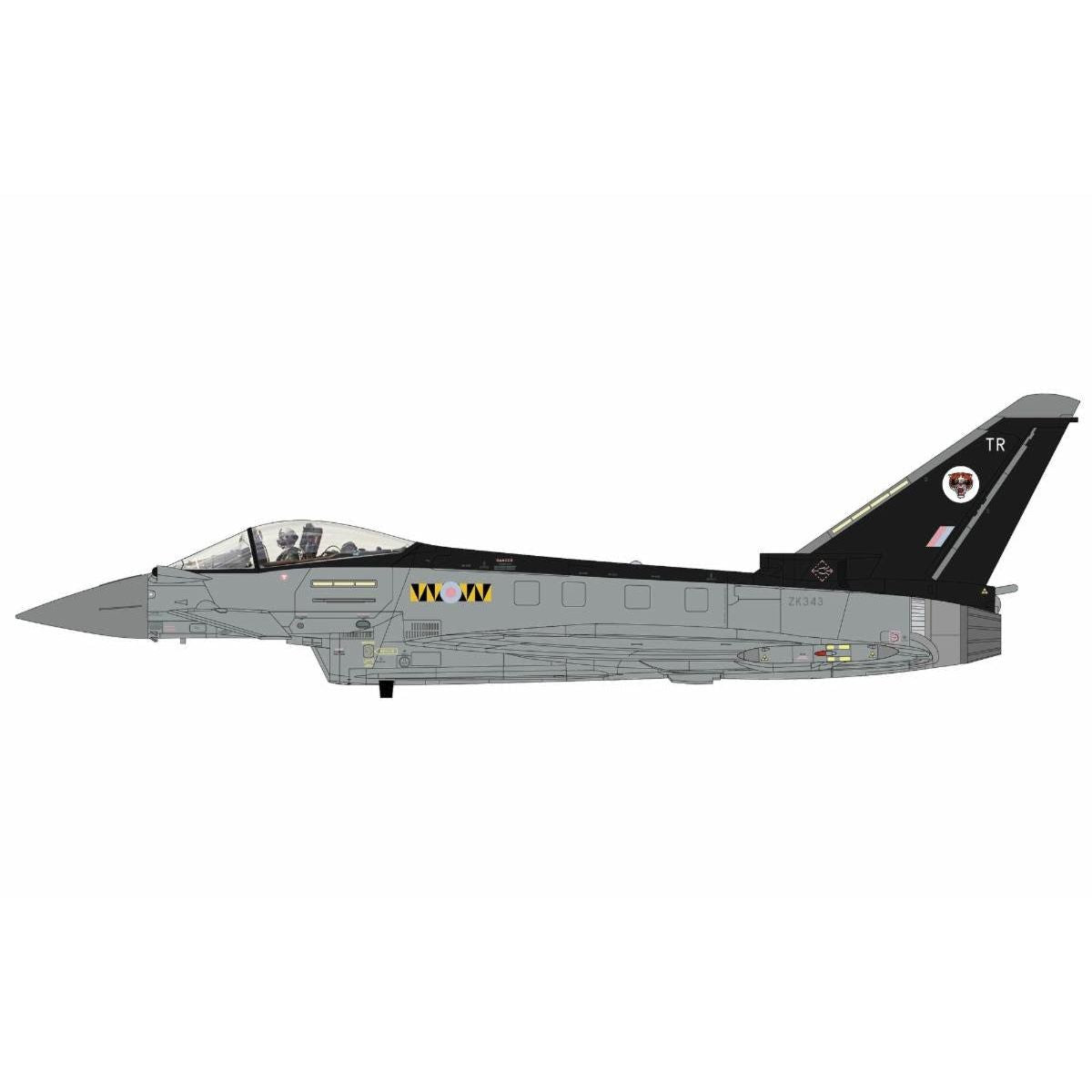 HOBBY MASTER 1/72 Eurofighter Typhoon ZK343 No. 74 Sqn. 'Tigers' RAF (What If Scheme)