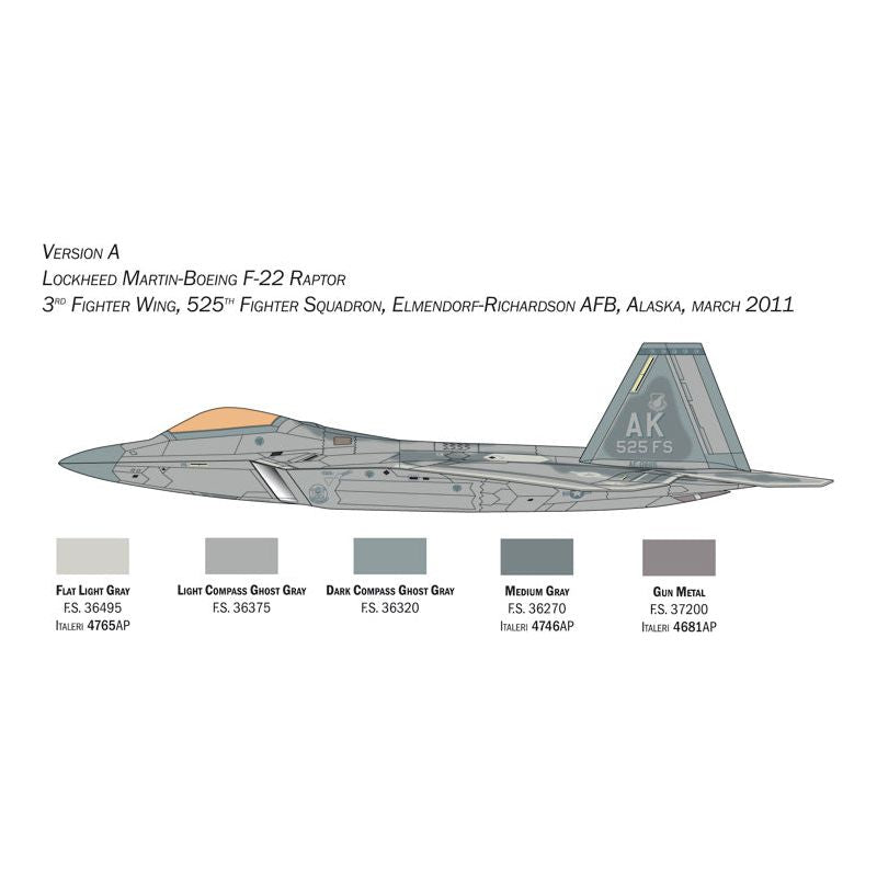 ITALERI 1/48 Lockheed Martin F-22 A Raptor