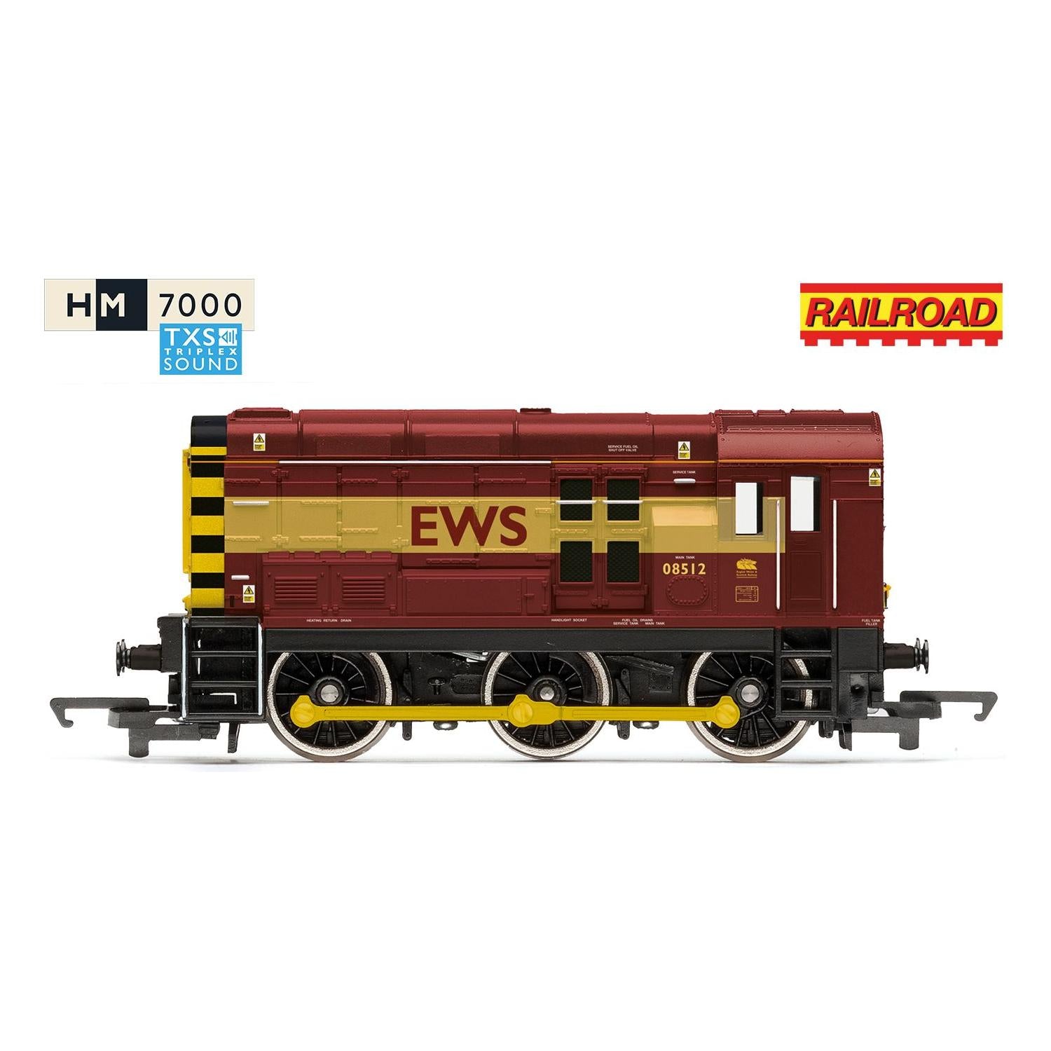 HORNBY OO Railroad EWS Class 08 08512 With Ssound EWS Class 08 08512