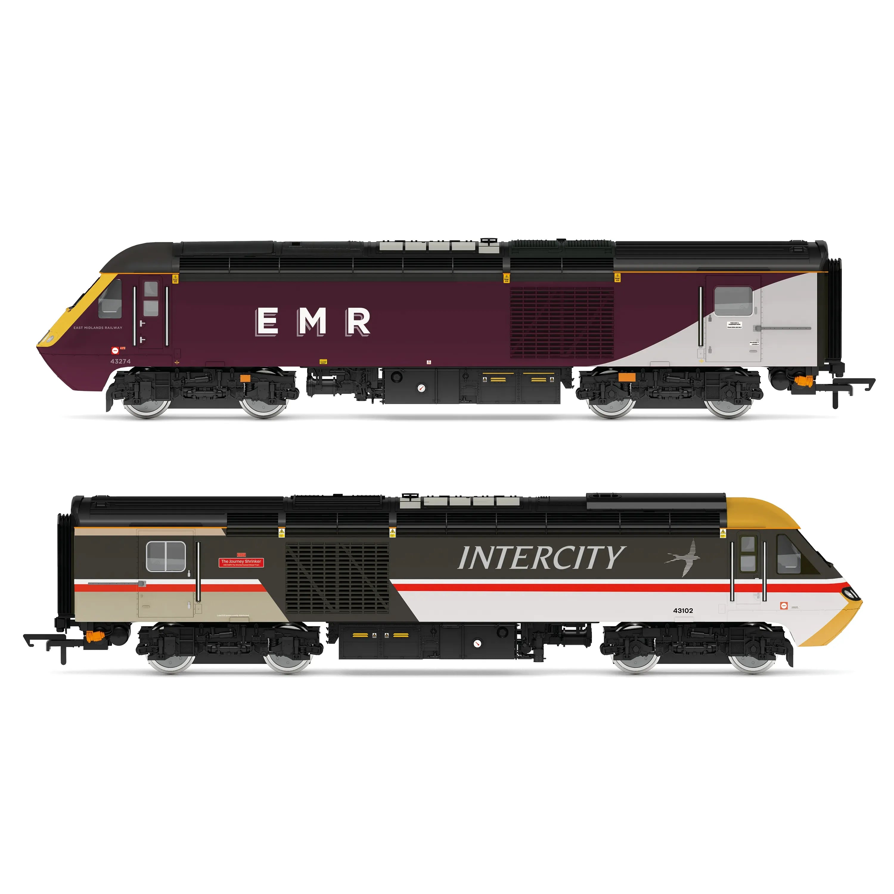 HORNBY OO East Midlands Railway - Class 43 HST - EMR & Intercity - Train Pack