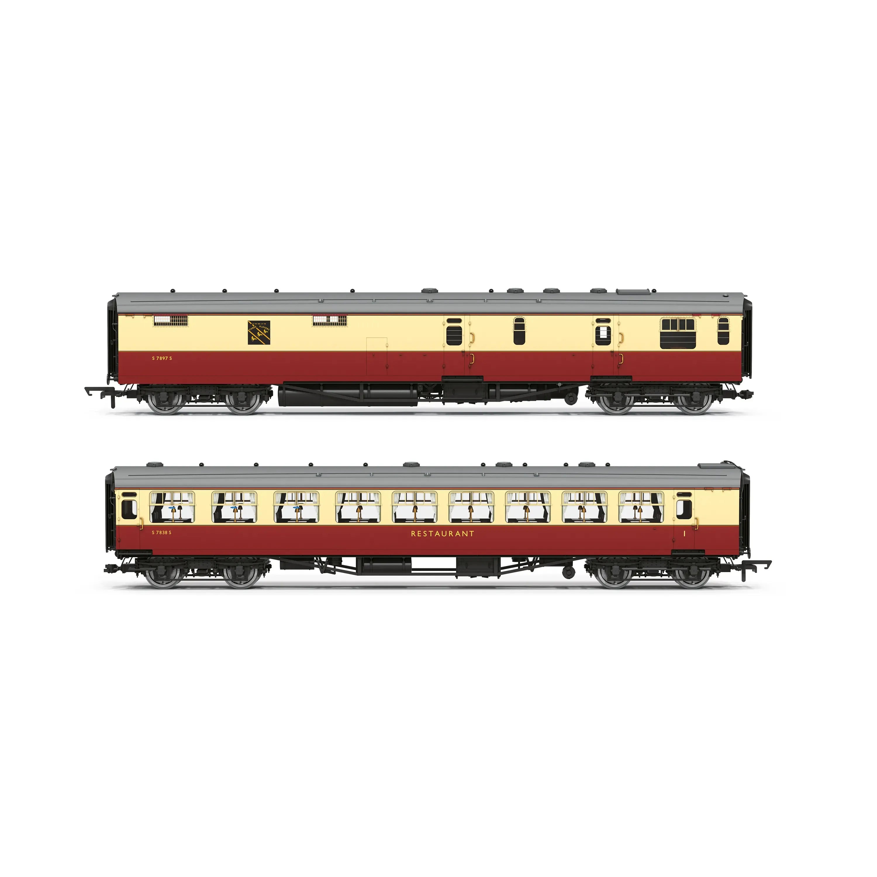 HORNBY OO BR - Kitchen and Buttery Car & Composite Restaurant - 'At the Sign of the Three Plovers' - Coach Pack