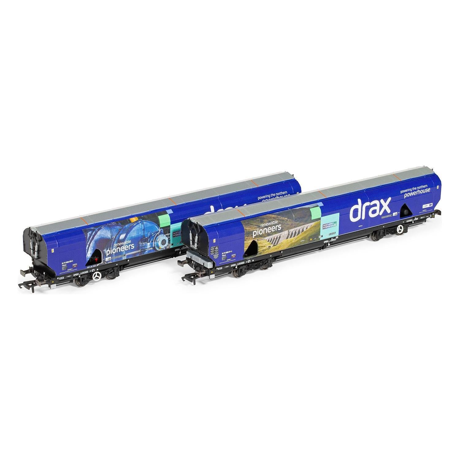 HORNBY OO Drax Biomass Wagon Pack, 83700698071-3 & 83700698009-3