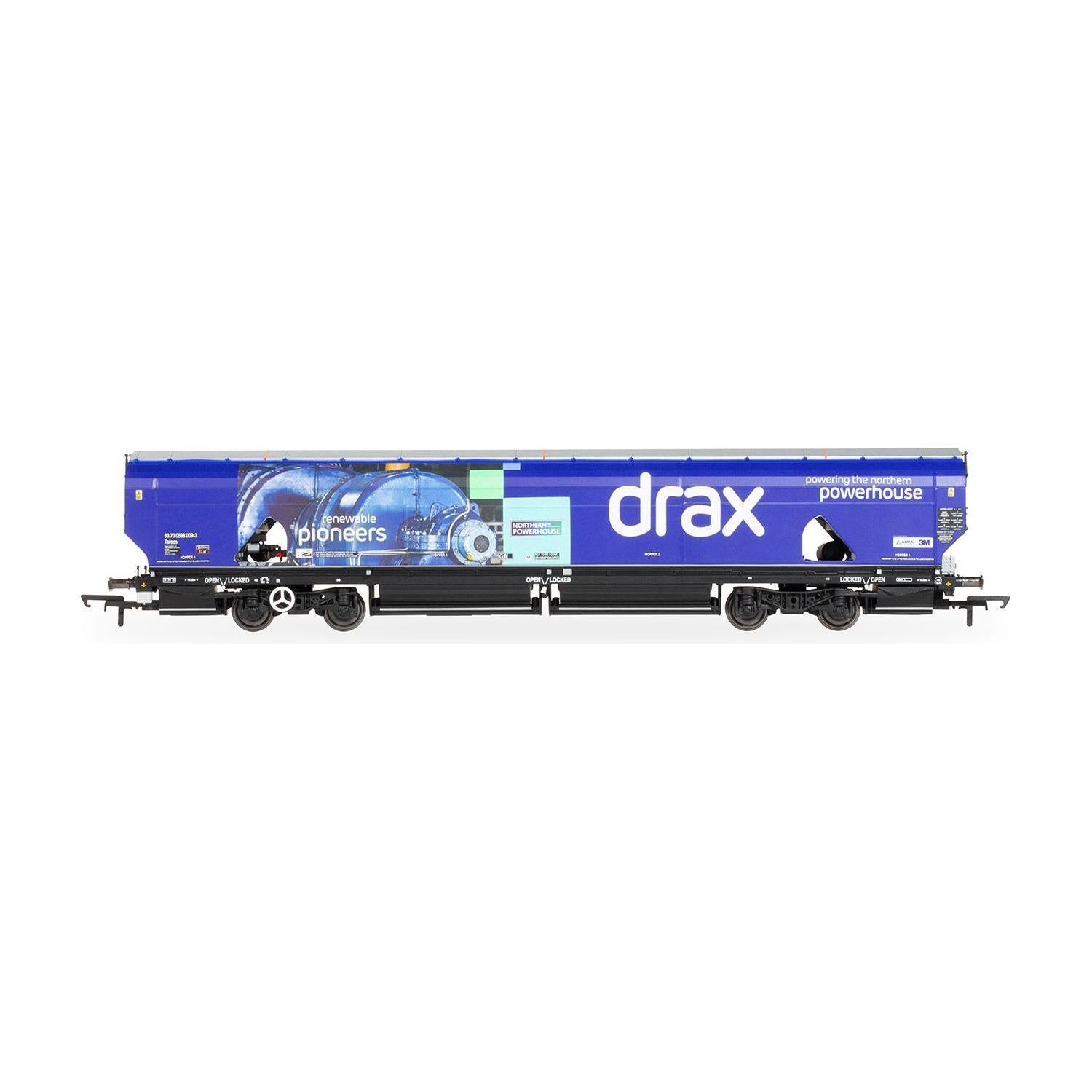 HORNBY OO Drax Biomass Wagon Pack, 83700698071-3 & 83700698009-3